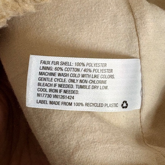 Wild Fable Sherpa Fleece Pullover Sweater Fair Isle Pattern Beige XXL Warm Cozy - Picture 3 of 11